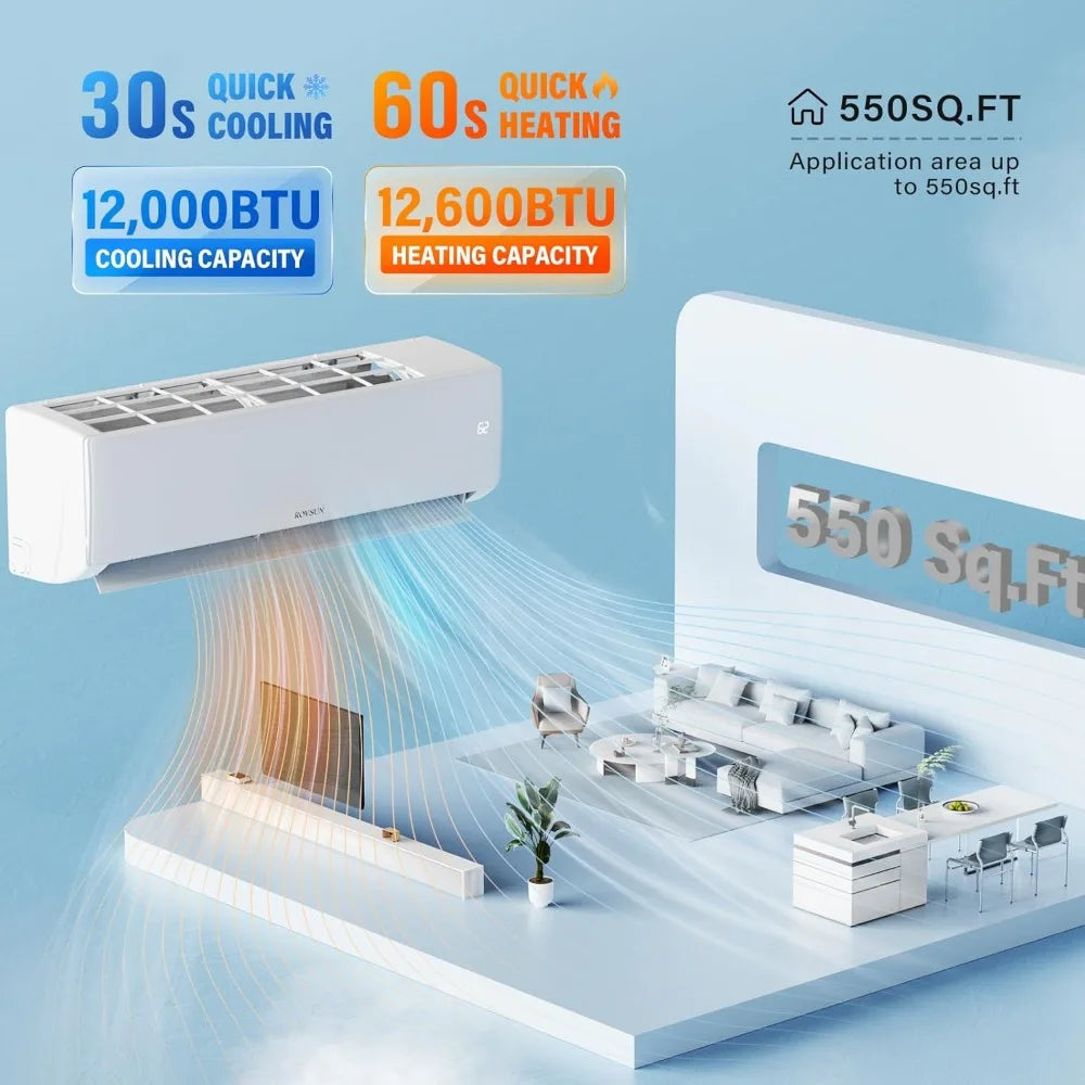 12000 BTU Wifi Air Conditioner & Heater with Inverter