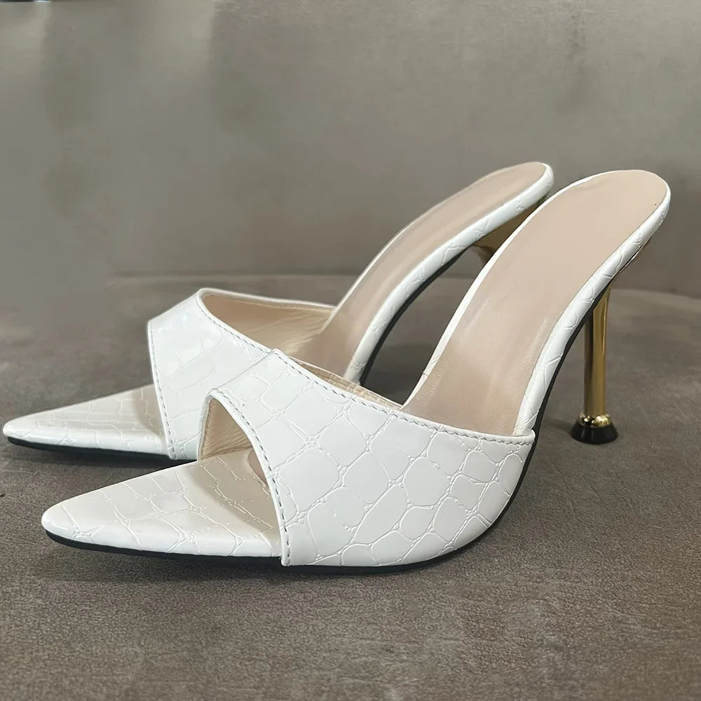 Glamorous Crocodile High Heel Sandals