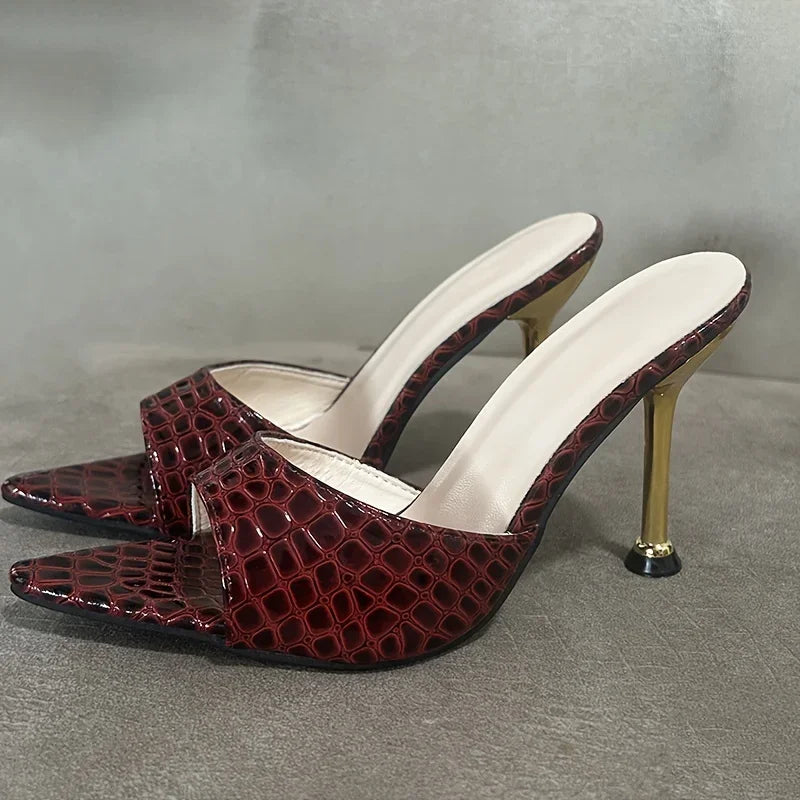 Glamorous Crocodile High Heel Sandals